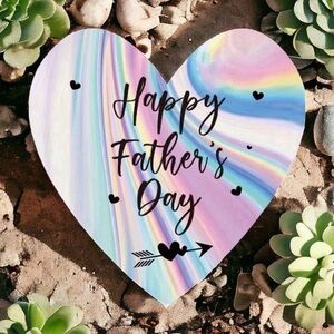 40 Happy Father’s Day 1.5 inches Holographic